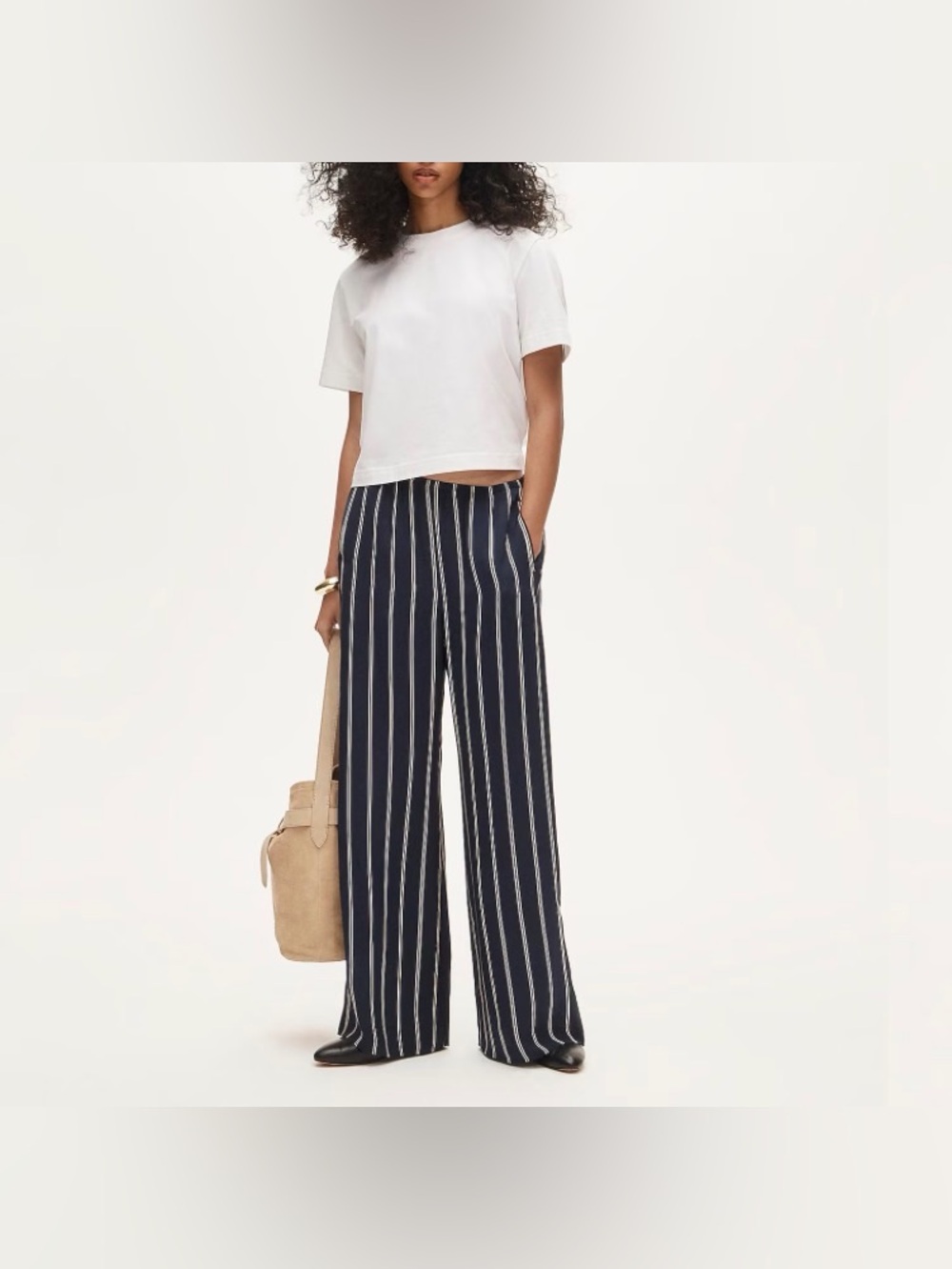 J.Crew Cosmo pant in stripe.Navy blue XS.NWT